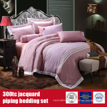 100%Cotton 300TC Jacquard Bed Linen Hotel Sheets Sets